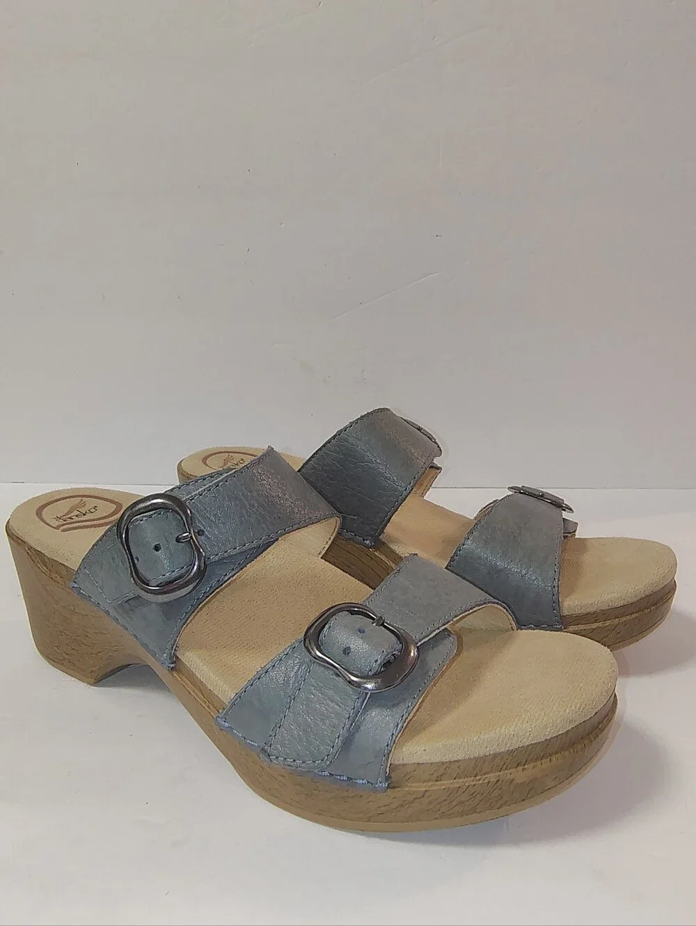 Dansko Sophie Women's Leather Sandals Adjustable Double Strap Clogs 40